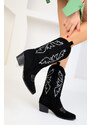 Soho Women's Black Suede Boots 18601