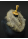 Špongr Krátká kožešina na kapuci z mývalovce 7004 NATUR - 60 cm