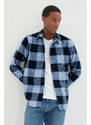 Trendyol Indigo Slim Fit Shirt Collar Lumberjack Plaid Shirt