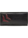 Dámská kožená peněženka Lagen Selest - černo-červená