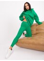 Fashionhunters Zelený ležérní set s mikinou