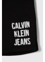 Dětské kraťasy Calvin Klein Jeans černá barva