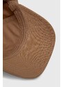 Bavlněná baseballová čepice BOSS béžová barva, s aplikací