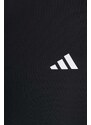 Tréninkové šortky adidas Performance Optime černá barva, hladké, high waist, IQ2686