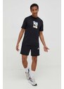 Bavlněné tričko adidas černá barva, s potiskem, IN6439