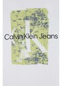 Dětské bavlněné tričko Calvin Klein Jeans bílá barva, s potiskem