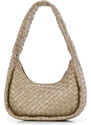 Malá dámská kabelka vyrobená z tkané kůže Wittchen, zlatá, přírodní kůže