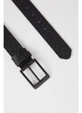 DEFACTO Men's Patterned Faux Leather Belt