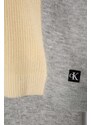Dětská souprava s příměsí vlny Calvin Klein Jeans šedá barva