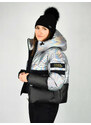 ONEMORE 251 CROPPED PUFFER JACKET WOMAN IRIDE/BLACK/BLACK