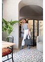 Nákupní taška přes rameno Reisenthel Shopper M Dots white