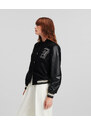 BUNDA KARL LAGERFELD WOOL & LEATHER VARSITY BOMBER