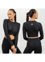 NEBBIA - Crop top s dlouhým rukávem ELEVATED 468 (black)