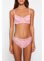 Trendyol Pink Lace Underwire Capless Knitted Lingerie Set