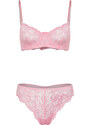 Trendyol Pink Lace Underwire Capless Knitted Lingerie Set