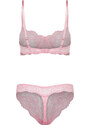 Trendyol Pink Lace Underwire Capless Knitted Lingerie Set