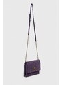Kožená kabelka Kurt Geiger London fialová barva