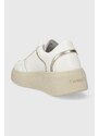 Kožené sneakers boty Twinset bílá barva, 241TCP060