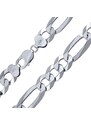 Silvego Stříbrný masivní řetěz Figaro pro muže 13 mm - rhodiovaný TTTA3P3006LN