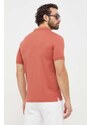 Bavlněné polo tričko Calvin Klein oranžová barva