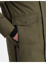 Ombre Alaskan men's winter jacket with detachable fur from the hood - dark olive green