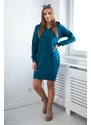 Fashionweek Dámské šaty mikinové pohodlné teplákové šaty s kapuci K67292