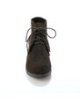 Blancheporte Kotníkové boty na podpatku v dřevěném vzhledu černá 38