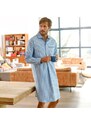 Blancheporte Pruhovaná pyžamová košile, bavlněný popelín nebeská modrá 87/96 (M)