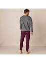 Blancheporte Sada 2 pyžam, trojbarevný design bordó/šedá 107/116 (XL)