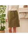 Blancheporte Rozšířená manšestrová sukně mechově zelená 40