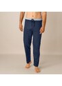 Blancheporte Sada 2 rovných pyžamových kalhot nám.modrá+šedý melír 52/54