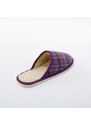 Blancheporte Kostkované pantofle s tichým došlapem fialová 38