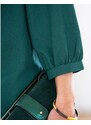 Blancheporte Rovné jednobarevné šaty se 7/8 rukávy zelená 58