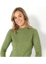 Blancheporte Žebrovaný pulovr se stojáčkem olivová 42/44