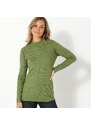 Blancheporte Žebrovaný pulovr se stojáčkem olivová 42/44