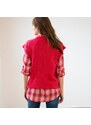 Blancheporte Pulovrová vesta s copánkovým vzorem růžové dřevo 34/36