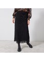 Blancheporte Jednobarevná plisovaná sukně z recyklovaného polyesteru (1), pro vysokou postavu černá 40