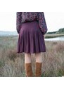 Blancheporte Jednobarevná rozšířená sukně švestková 42