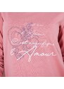 Blancheporte Dlouhá noční košile s dlouhými rukávy a potiskem "c’est magnifique l’Amour"* tmavě růžová 58