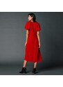 Blancheporte Dlouhé šaty s nařasením červená 46