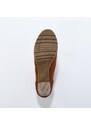 Blancheporte Kotníkové boty na podpatku v dřevěném vzhledu čokoládová 41