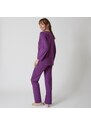 Blancheporte Pyžamo s dlouhými rukávy a motivem "au naturel" fialová 42/44