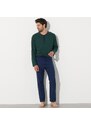 Blancheporte Pyžamové tričko s tuniským výstřihem na knoflíky a dlouhými rukávy zelená 127/136 (3XL)