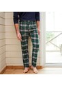 Blancheporte Pyžamové kalhoty s pružným pasem, z kostkovaného flanelu zelená 68/70