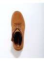 Blancheporte Elegantní kotníkové boty z kožené usně karamelová 36