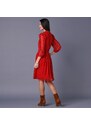 Blancheporte Voálové šaty s potiskem kašmíru červená 50