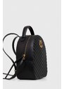 Kožený batoh Pinko dámský, černá barva, malý, s aplikací, 102530.A1J2