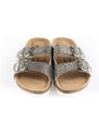 Medico Prevent Dámské pantofle ve stříbrné třpytkaté barvě