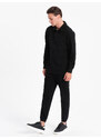 Ombre Men's tracksuit set sweatshirt with polo collar + pants