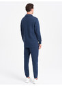 Ombre Men's tracksuit set sweatshirt with polo collar + pants